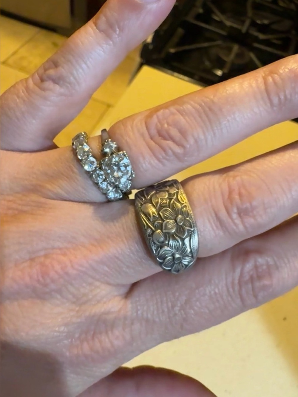 Vintage silver spoon ring!
